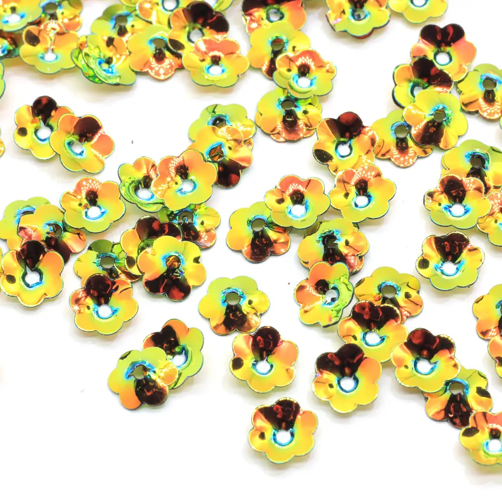 9mm cup hoa lỏng Sequins paillettes cho may Giày trẻ em DIY Thủ công mỹ nghệ Nail Art Slime phụ kiện