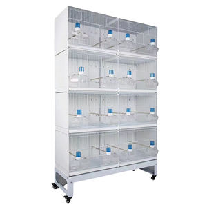 <span class=keywords><strong>Cage</strong></span> d'élevage multicouche mobile portable professionnelle Structure épissable à motif solide Fermeture à bouton pression pour les transporteurs d'oiseaux - Product Image 1