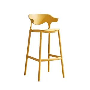 Restaurant Furniture Stackable Plastic Chair Outdoor Hard Plastic Bar Stool