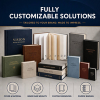 Service d'impression professionnel de livres de recettes reliés, avec bords tri-couleurs pulvérisés et solutions de dorure à chaud pour livres de cuisine
