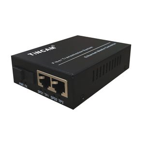 TiNCAM 2 puertos Gigabit Ethernet interfaz SC 20km <span class=keywords><strong>monomodo</strong></span> SM <span class=keywords><strong>fibra</strong></span> a pares de convertidor de medios equipo de <span class=keywords><strong>fibra</strong></span> óptica - Product Image 2