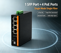 Switch PoE industriel Gigabit, monomode monofibre, transmission 20 km, port SC 1310/1550 nm