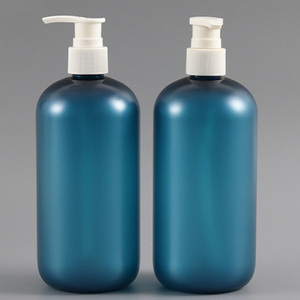 Botella Vací<span class=keywords><strong>a</strong></span> <span class=keywords><strong>de</strong></span> PET Transparente Esmerilado <span class=keywords><strong>de</strong></span> 500ml con Bomba Dosificadora para Cuidado del Cabello, Botella <span class=keywords><strong>de</strong></span> Plástico Azul Mate <span class=keywords><strong>de</strong></span> 16oz para Champú, Acondicionador y Gel <span class=keywords><strong>de</strong></span> Baño - Product Image 3