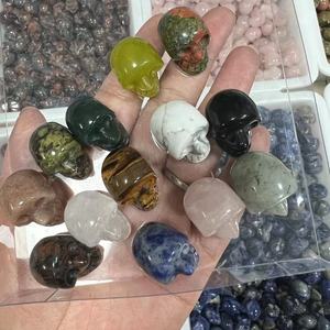 Nouvel arrivage 23MM Reiki cristal <span class=keywords><strong>Agate</strong></span> pierre petit crâne ornement Halloween décoration bijoux - Product Image 6