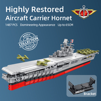 Vente chaude 1487PCS Militaire Navire De Guerre Blocs De Construction Hornet Avion Carter Briques De Construction Kit Ensemble Jouets
