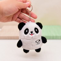 12CM mignon Panda peluche jouet dessin animé pendentif doux peluche poupée porte-clés sac à dos voiture sac porte-clés décor enfant cadeau