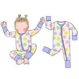 Piyama Bayi Lengan Panjang Little Glow Kid Harga Grosir Model Baru Lembut dan Ramah Kulit Piyama Bayi Baru Lahir - Product Image 1