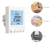 Termostato LCD Inteligente Programable con WiFi, Compatible con Tuya, para Sistema de Calefacción por Suelo Radiante Eléctrico, Compatible con Alexa y Google Home