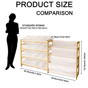 Organizador de Juguetes de Ensamblaje Rápido con 4 Estantes y 12 Compartimentos, con Estantería para Sala de Juegos, Dormitorio, Cuarto de Niños, Decoración de Sala de Estar - Product Image 3