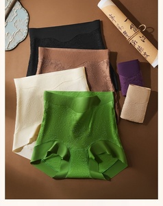 Женские бесшовные трусы в китайском стиле с жаккардовым тиснением, высокой талией, утягивающие живот и подтягивающие ягодицы - Product Image 1