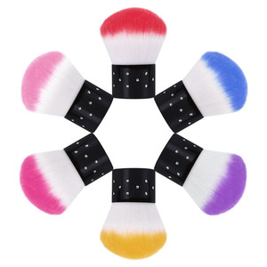 Brosse de nettoyage pour poussière de vernis à ongles en forme de champignon, en plastique, acrylique et nylon, outil de suppression de la poudre, logo personnalisé pour la manucure - Product Image 5