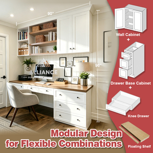 Durable Study Cabinet For Home Office | Custom Wood Study Bookshelf Cabinet | American Apartment Study Room Storage Cabinet - Product Image 4