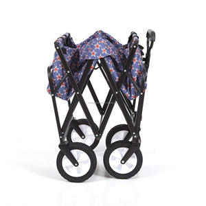 Chariot de jardin pliable robuste en acier, capacité de 150 livres, pour le camping en plein air, le jardin et les travaux extérieurs - Product Image 1
