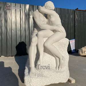 Famosa Escultura <span class=keywords><strong>de</strong></span> <span class=keywords><strong>Rodin</strong></span>, 'El Beso', Tallada en Mármol para Exteriores, Estilo Europeo, Diseño Clásico, en Venta - Product Image 3