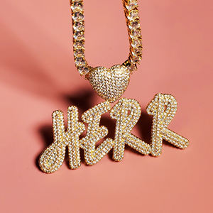 Jewelora — collier personnalisé avec nom et pendentif <span class=keywords><strong>en</strong></span> forme de cœur, pendentif <span class=keywords><strong>en</strong></span> lettres et <span class=keywords><strong>mots</strong></span> <span class=keywords><strong>en</strong></span> zircone, cadeau Unique pour <span class=keywords><strong>elle</strong></span>, 2021 - Product Image 6