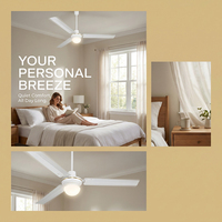 Ventilateur de plafond décoratif en métal de 1400 mm (56 pouces) avec kit d'éclairage, télécommande intelligente, débit d'air élevé, pour projets résidentiels