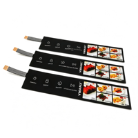 Écran tactile à membrane FPC personnalisé, superposition graphique couleur pour l'interface de commande des fours à micro-ondes et des friteuses à air domestiques