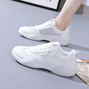 2026 Summer Women Thin Mesh White Running <b>Shoes</b>, Breathable <b>Soft</b> Sole Lightweight Casual Sports Sneakers - Product Image 1