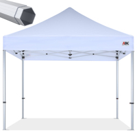 Tenda Pop Up Kanopi 10x10 Heavy Duty Rangka Heksagonal Aluminium Anti Air, Perlindungan Instan dengan Tas Beroda