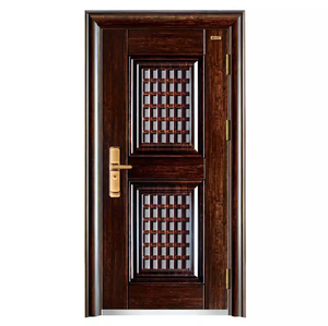 Venta caliente Diseño Estilo francés Villa Diseño doble Losa de entrada de metal Entrada frontal de acero Exterior Otras puertas de seguridad - Product Image 2