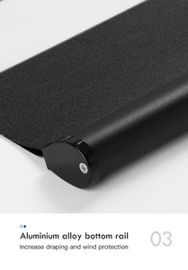 Stores enrouleurs motorisés intelligents de haute qualité, intégrés, sur mesure, à commande électrique Wi-Fi, avec télécommande, effet zèbre - Product Image 2