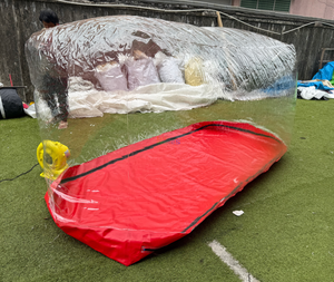 2.8*1.1*1.6M Tente de <span class=keywords><strong>garage</strong></span> gonflable rouge transparente pour exposition de <span class=keywords><strong>moto</strong></span>, petite voiture ou vélo - Product Image 5