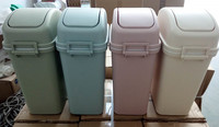 Vente en gros en usine Logo personnalisé Durable PP Stand 6L 10L 15L Tash Bin Flip Top Rolling Poubelle
