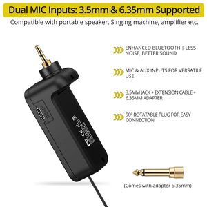 Sistema <span class=keywords><strong>de</strong></span> Micrófono Inalámbrico UHF con Control <span class=keywords><strong>de</strong></span> Volumen/Agudos/Bajos/Echo, Micrófono Dinámico <span class=keywords><strong>de</strong></span> Mano Dual con <span class=keywords><strong>Receptor</strong></span> <span class=keywords><strong>para</strong></span> Karaoke - Product Image 4