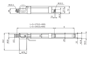 Bộ truyền động tuyến tính JIECANG 24v 29v hành trình 500mm dùng cho cửa tự động điện, mở cửa sổ - Product Image 4