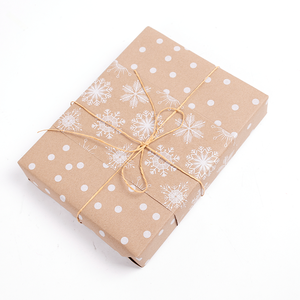 Wholesale 80g Double-Sided Kraft Print <b>Christmas</b> Custom 43cm X 10m <b>Roll</b> <b>Wrapping</b> <b>Paper</b> for Packaging - Product Image 1