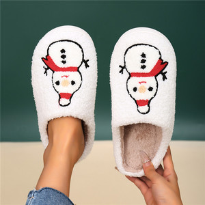 2024 New Arrival Christmas Winter Cotton Home <strong>Slippers</strong> Santa <strong>Xmas</strong> Tree Pattern Cozy Plush Indoor <strong>Slipper</strong> - Product Image 2