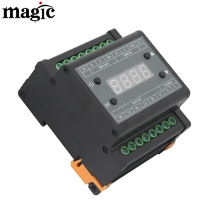 Dmx302 AC90-240V 50-60Hz trailing cạnh mờ LED PWM 100Hz 3 kênh tiếp sức cung cấp điện đầu ra đường sắt <span class=keywords><strong>DMX</strong></span> TRIAC dimmer - Product Image 1