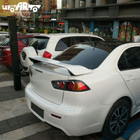 Aileron arrière de coffre en plastique ABS aspect fibre de carbone style usine Haosheng pour Mitsubishi Lancer EX 2008-2015