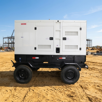 Groupe électrogène robuste monté sur remorque Gongtai : Générateur diesel silencieux triphasé 100 kVA 200 kVA, alternateur synchrone sans balais 1500 tr/min