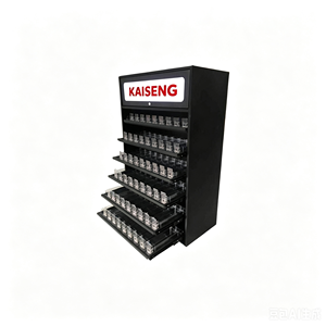 Rak <span class=keywords><strong>Display</strong></span> Tembakau Berdiri Lantai Berlapis Logam Dengan Kabinet Penyimpanan Bawah Untuk Rokok, Snus, Kantong Kopi, <span class=keywords><strong>Display</strong></span> Ritel - Product Image 6