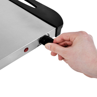 Ensemble de 4 réchauds de buffet de 2,5 pintes, résistants au four, en acier inoxydable, pour service de buffet et maintien au chaud des aliments, chaleur réglable pour usage domestique, 10 pintes au total