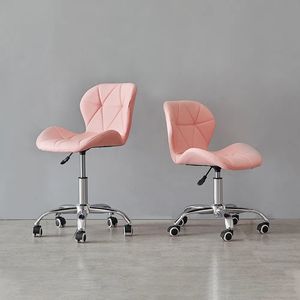 Silla Ejecutiva Ergonómica Ajustable de Cuero Rosa de Alta Calidad para Oficina en Casa - Product Image 2