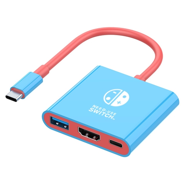Wholesale Type C to HDTV Multiport Adapter 3 in 1 USB-C Hub to HDTV Cable 4K Output PD 100W Docking Station for Nintendo Switch