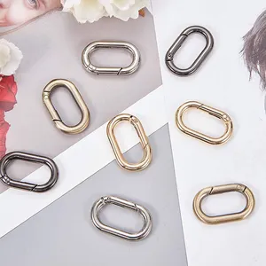 Oval Shape Key Ring Clips Metal Lobster Clasps Swivel Lanyards Trigger Snap Hooks Round Alloy Rings 20mm Standard Packaging