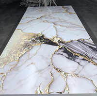 Panneau mural en PVC facile à nettoyer, feuille de marbre UV pour crédence de cuisine et salle de bain