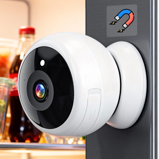 Security 2K WiFi Cameras -Wireless Cameras for Home Security with AI Motion Detection Wireless Magnetic Install-Free Smart