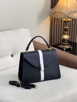 Sac à rabat en PU pour femme, design luxueux bicolore, deux sangles amovibles, décoration à fermoir, portable, durable, mode décontractée, polyester
