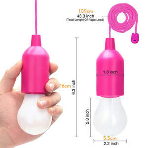 Lampe LED Portable colorée avec cordon suspendu, pour chambre d'enfants, décoration de lecture, mariage, noël, tente - Product Image 3