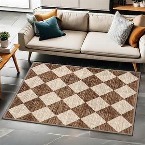 Nouveau tapis Dhurrie à poils ras en coton tufté antidérapant, écologique, tissé à plat, fabriqué à la machine, avec envers en latex, très vendu - Product Image 2