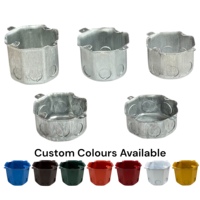 Boîte de jonction octogonale en acier galvanisé durable, 3,3 pouces de profondeur, 2,0 mm d'épaisseur, avec huit découpes de 3/4 et 1 pouce (4x3/4" 4x1")