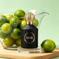 Botol Parfum Kaca 100ml Bergaris Vertikal dengan Tutup Sekrup Emas dan Pompa Semprot, Sablon Sutra