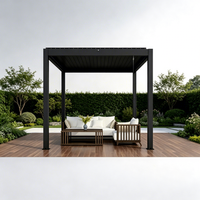 Pergola en aluminium robuste pour extérieur, anti-corrosion, design moderne, écologique, pour balcon, patio, jardin, cour, terrasse, personnalisable