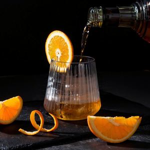 Clear Ribbed 12Oz Reusable <b>Plastic</b> Wine Whiskey Glass Durable Shatterproof Freezer Safe Party Picnic <b>Drinkware</b> Tumbler - Product Image 4