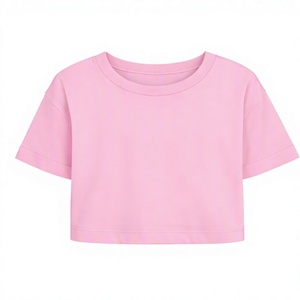 Custom Print Multiple Colors <b>Women</b> Solid Cotton Crew <b>Neck</b> <b>Roll</b> Cuff Short Sleeve Regular Fit Casual Summer Quick Dry Breathable - Product Image 3