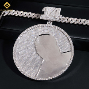 CustomMade Personalized Rapper Jewelry Frame Hip Hop Stylish S925 Silver Iced Out VVS Moissanite <b>Memory</b> Pendant Man Pendant - Product Image 3